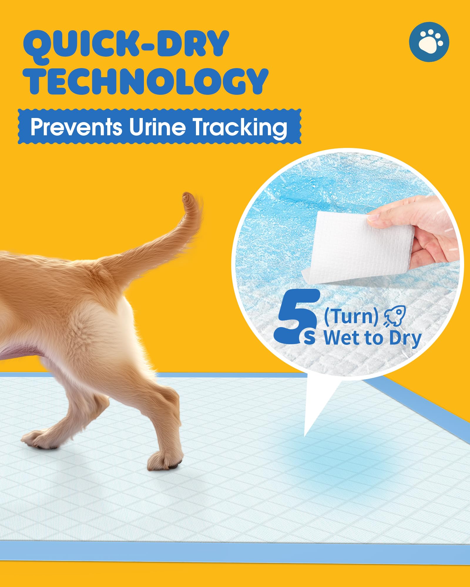Powools textura de la capa superior y secado rápido para patas más limpias