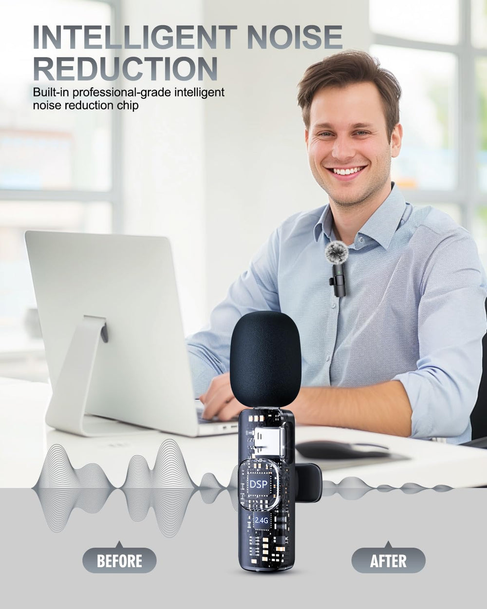 PQRQP receptor con conectores 3 en 1 mostrando compatibilidad rápida