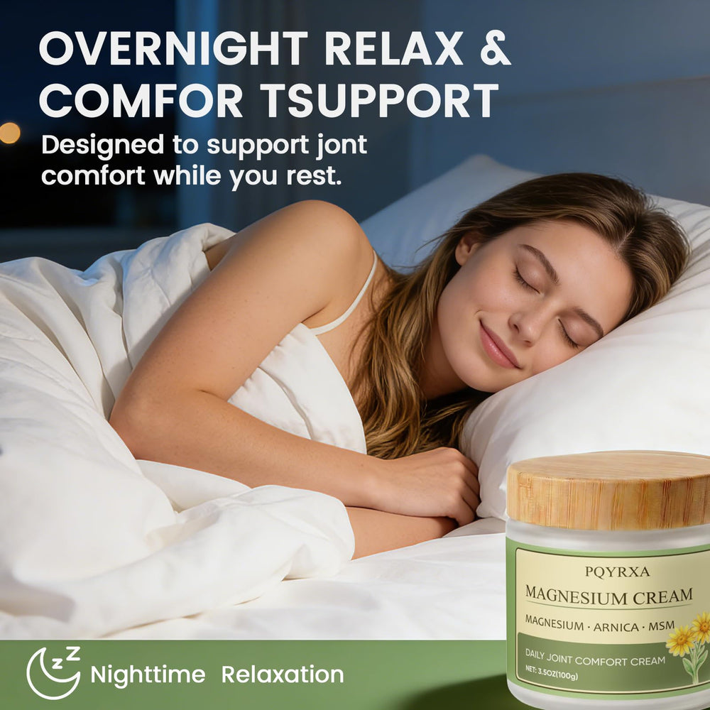 PQYRXA on a nighttime bathroom shelf suggesting bedtime routine convenience