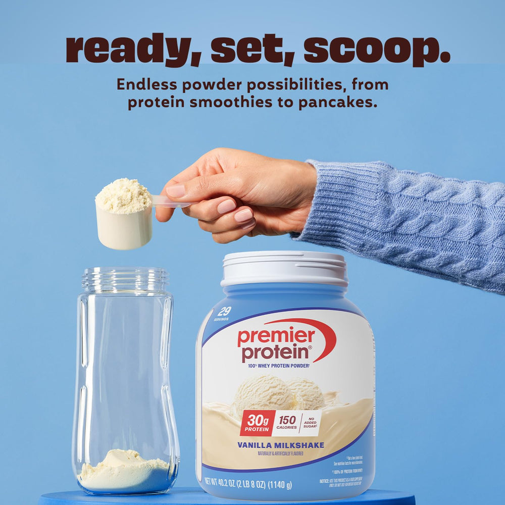 Premier Protein batido vainilla en vaso, opción rápida post entreno y baja en calorías