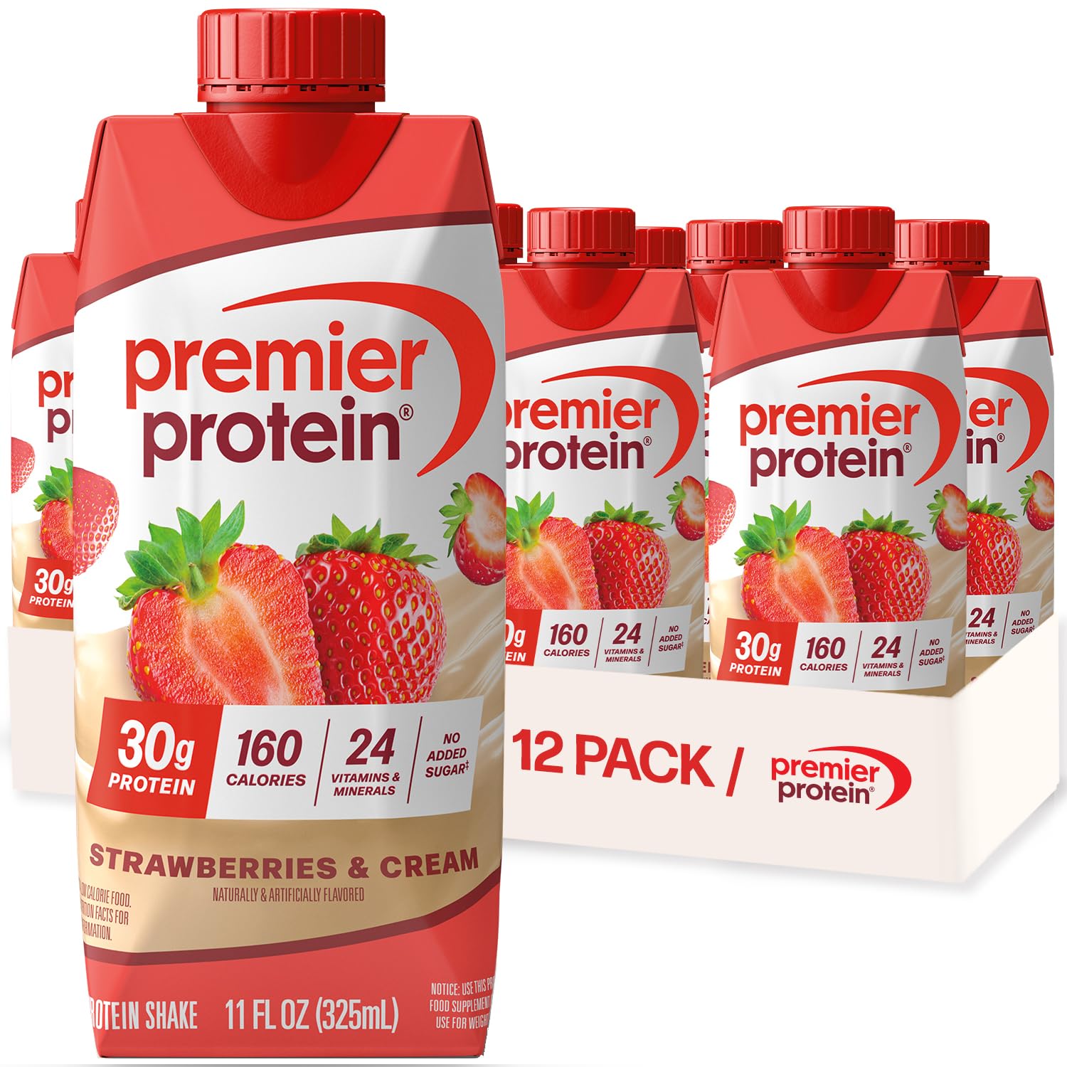 Premier Protein botella frente mostrando diseño y conveniencia