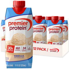 Premier Protein envase frontal vainilla mostrando diseño y conveniencia