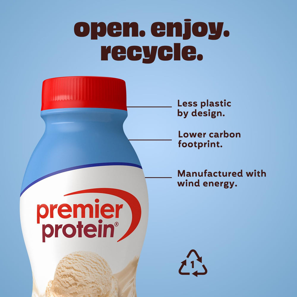 Premier Protein etiqueta de ingredientes destacando vitaminas y proteinas
