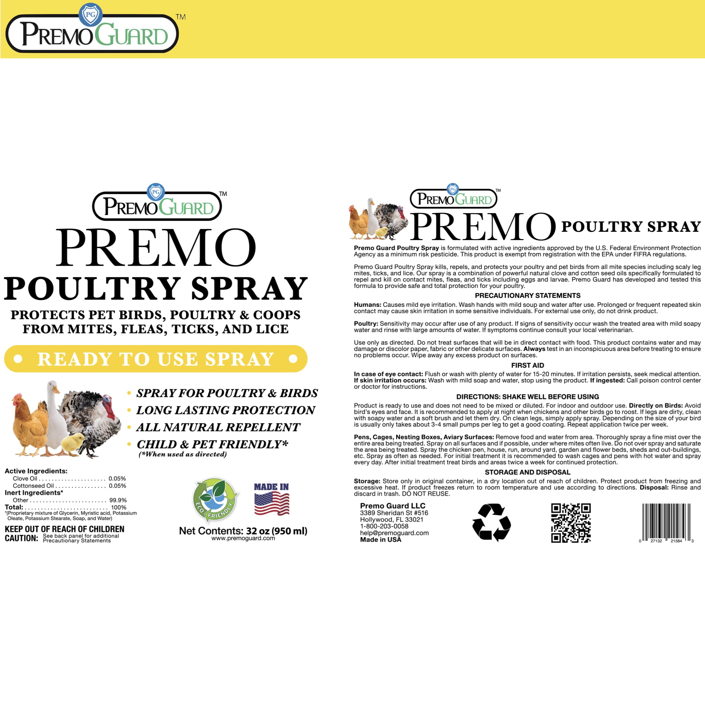 Premo Guard en ambiente de granja mostrando aves protegidas