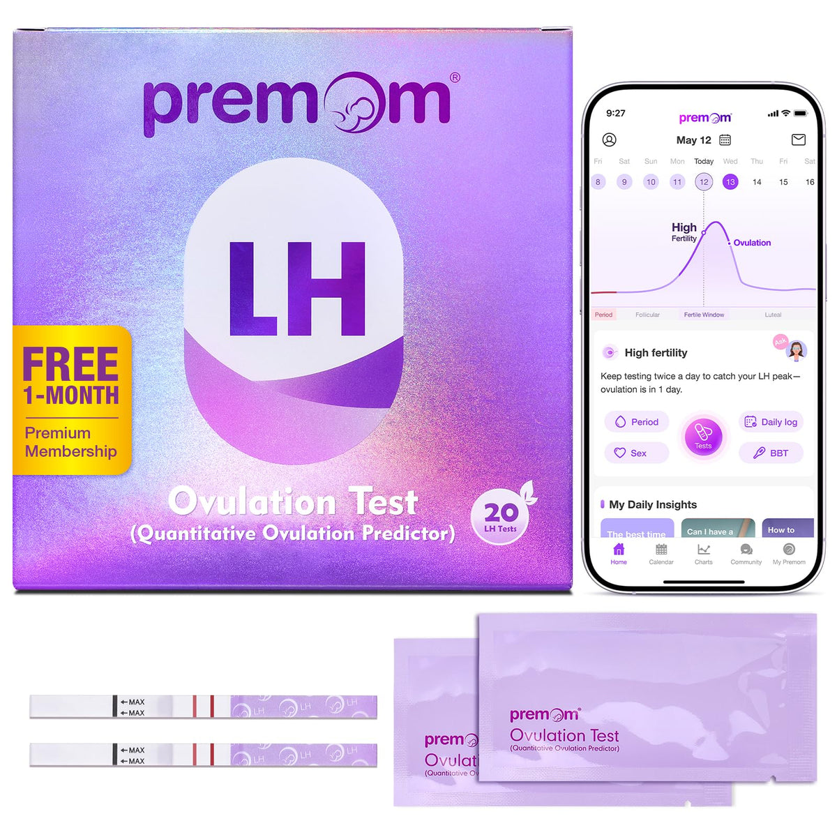 Premom imagen frontal del paquete, información clara y confianza