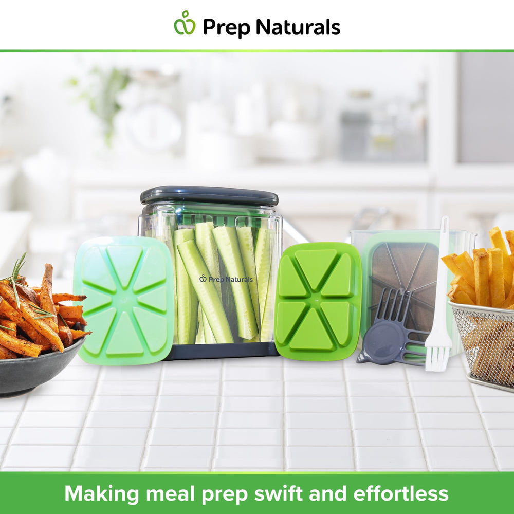 Prep Naturals papas fritas uniformes servidas en plato demostrando resultados consistentes