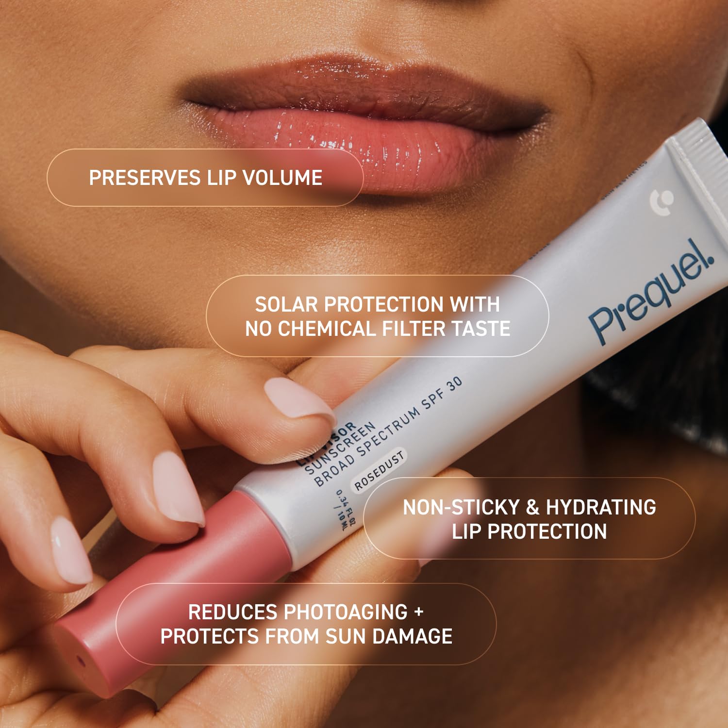Prequel Skin etiqueta con ingredientes y especificaciones claras