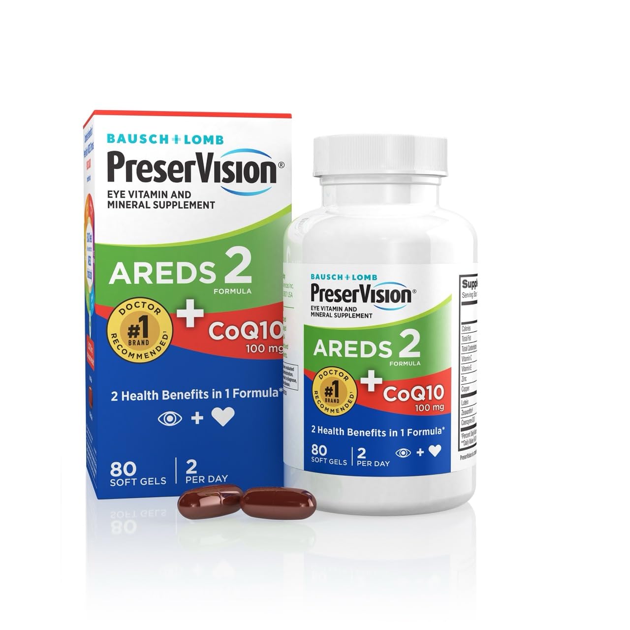 PreserVision botella frontal mostrando envase y tamaño, confianza de marca