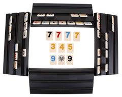 Pressman Rummikub soportes plásticos con fichas ordenadas, organización cómoda
