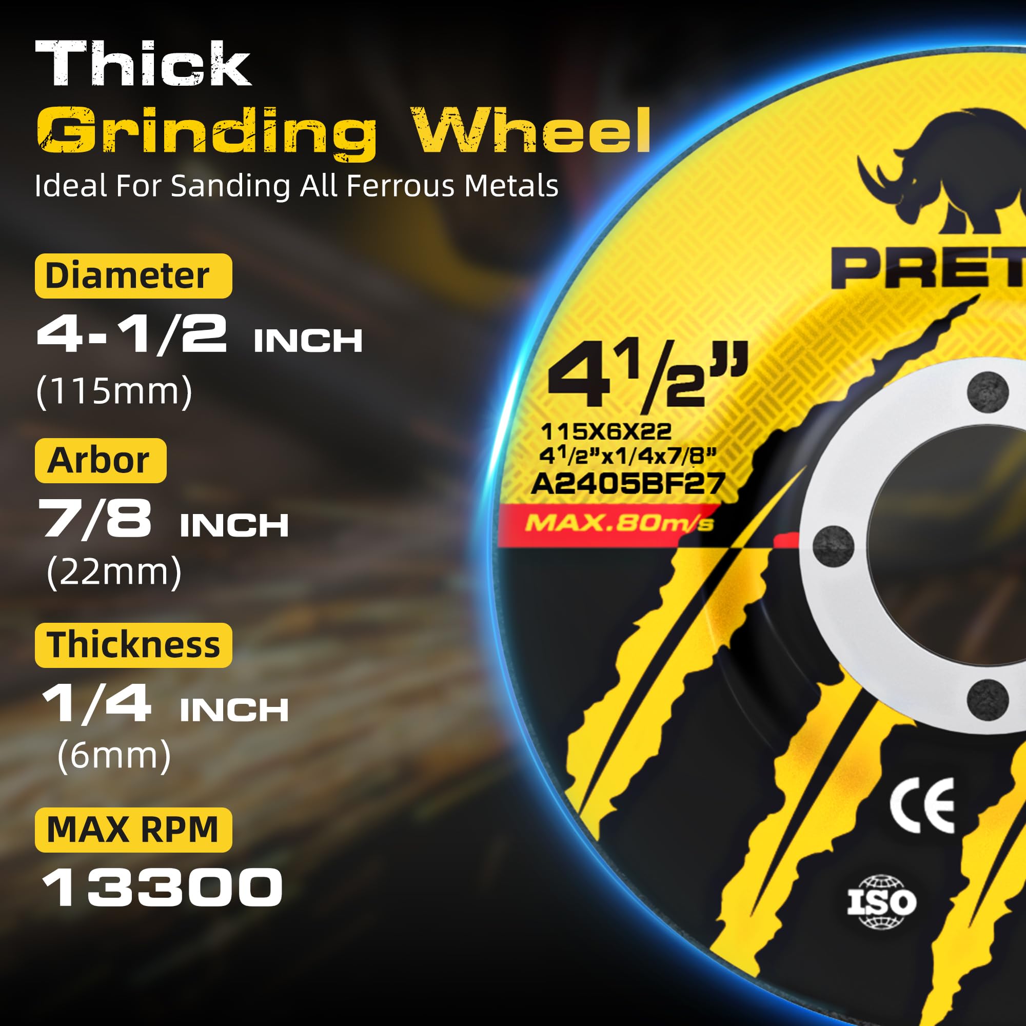 PRETEC cut-off wheel cutting metal pipe demonstrating clean fast cuts