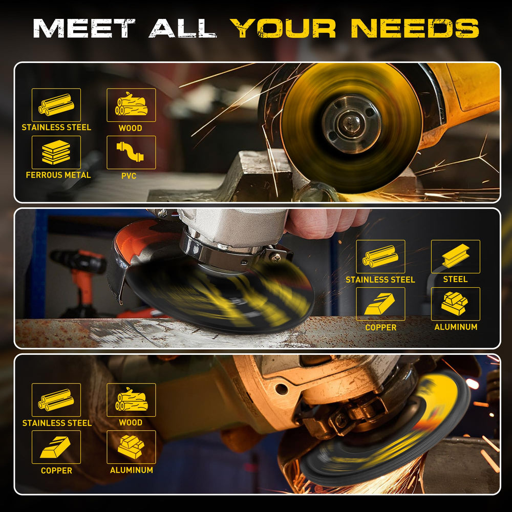 PRETEC organized discs in plastic storage case for easy jobsite access