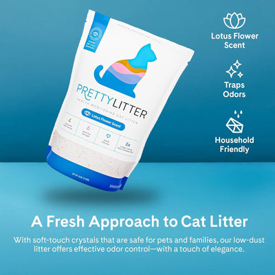 PrettyLitter label details highlighting vet-developed safety information