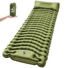 Pretyw front view of sleeping pad showing full length and support benefits