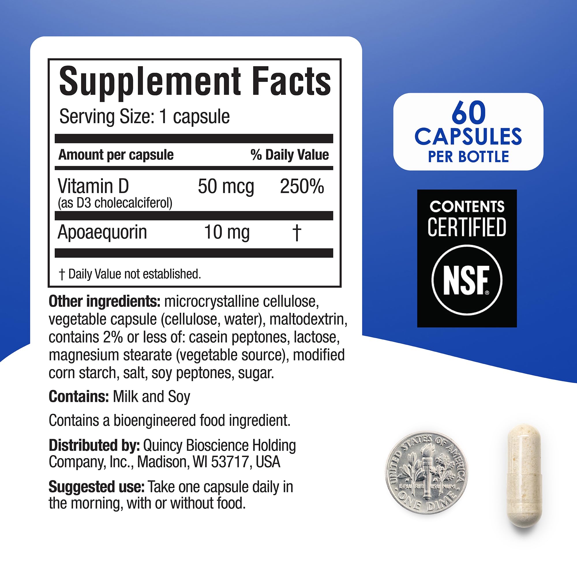 Close-up of Prevagen capsule texture, capsule clarity benefit