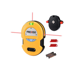 PREXISO front view showing compact cross-line laser for fast alignment