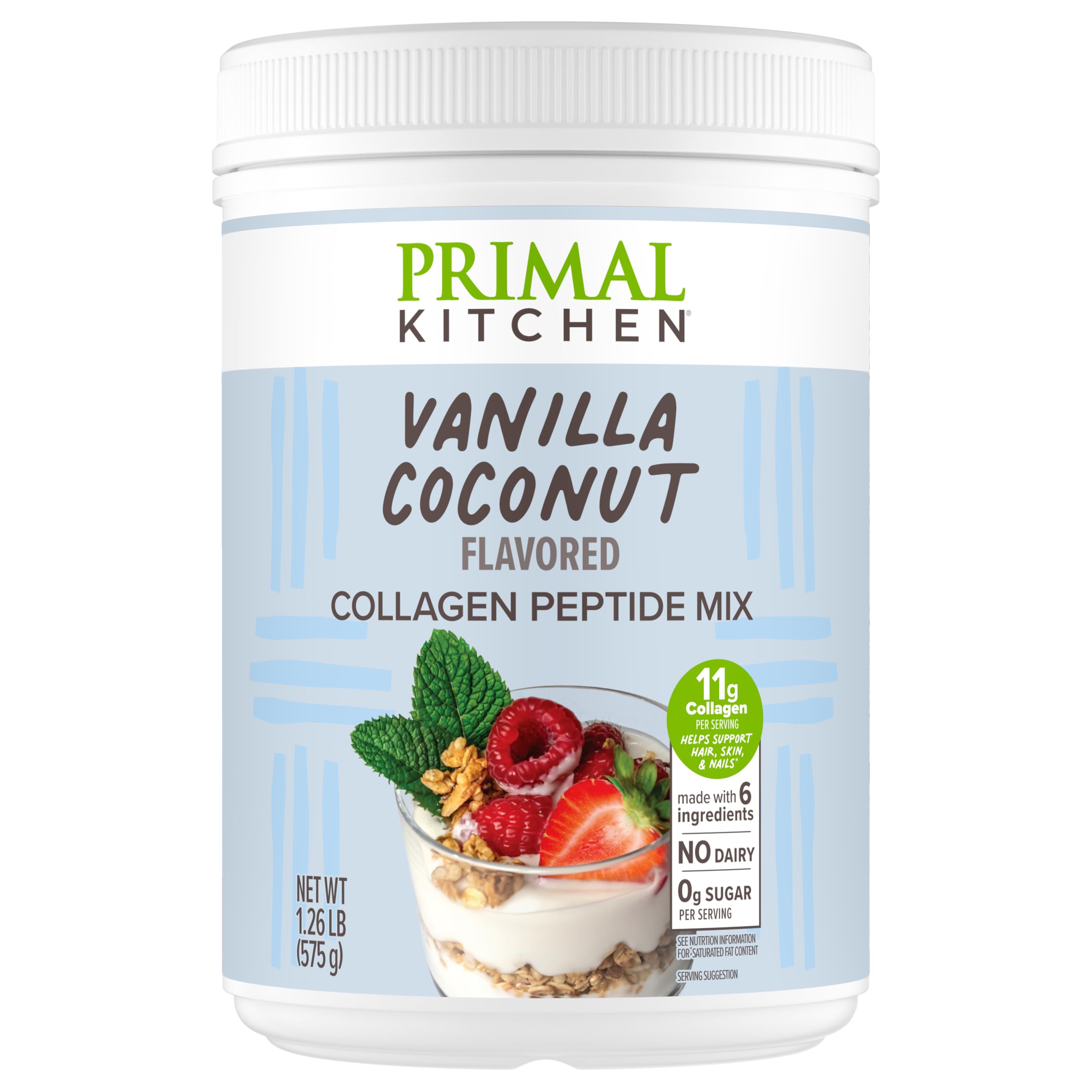 Primal Kitchen frasco 20 oz mostrando etiqueta y tamaño práctico