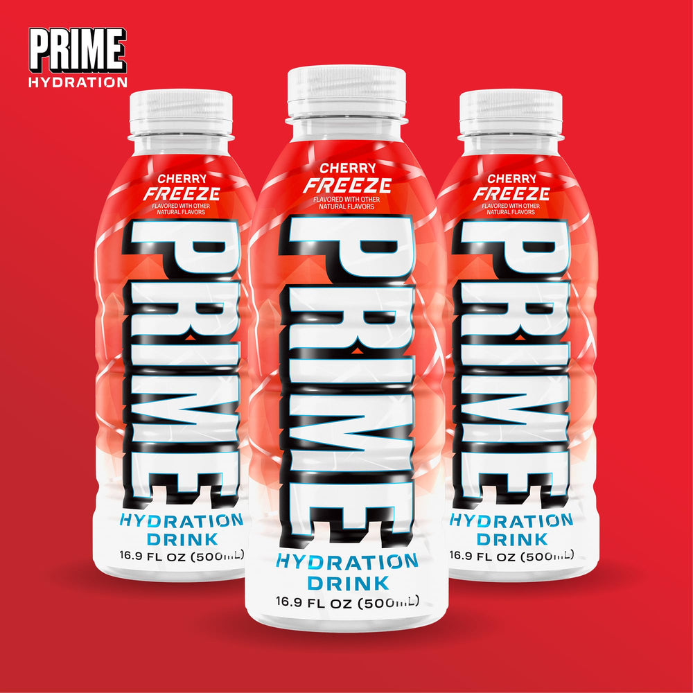 PRIME HYDRATION estilo de vida con persona bebiendo tras correr, hidratación rápida