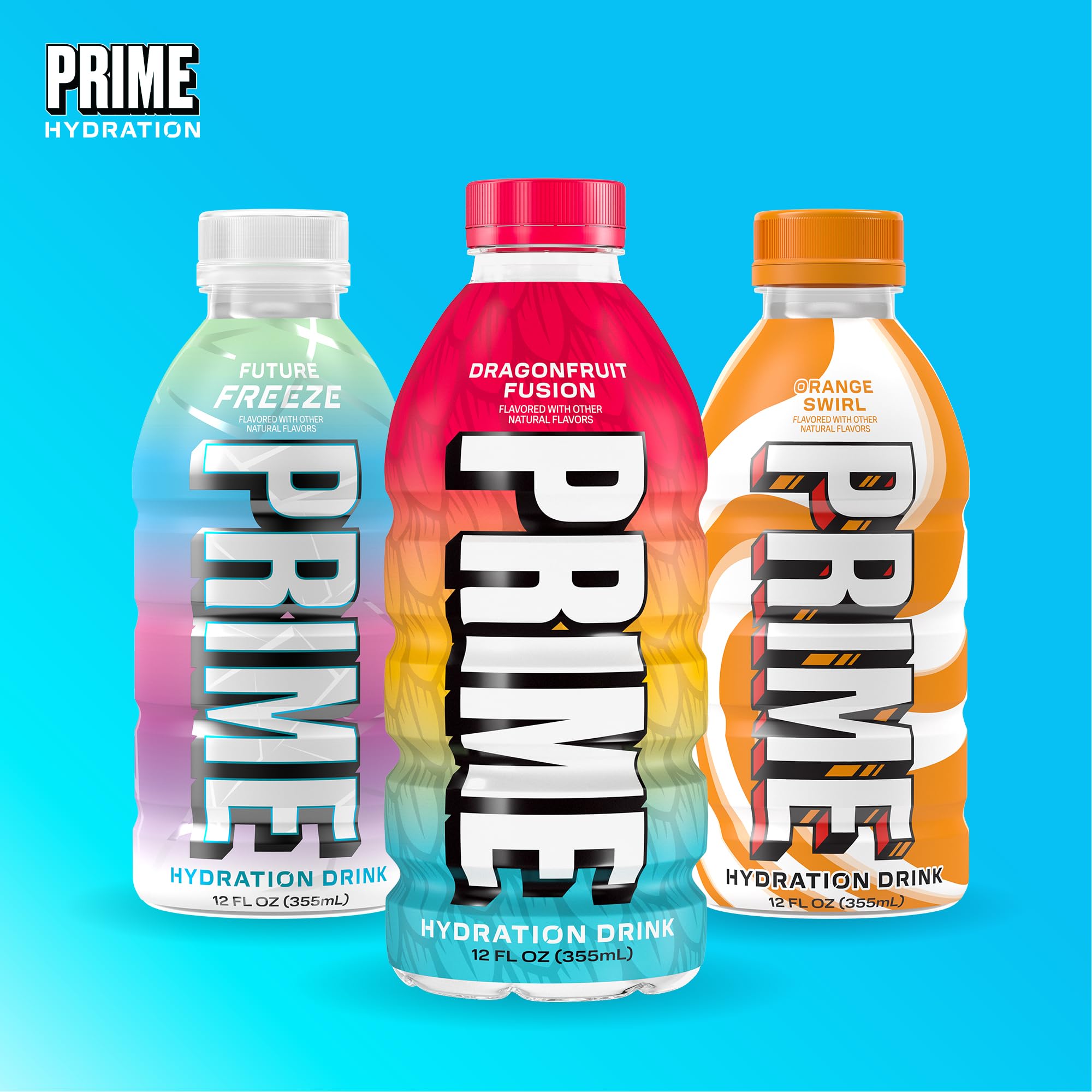 PRIME HYDRATION latas frías en nevera listas para beber en oficina o casa