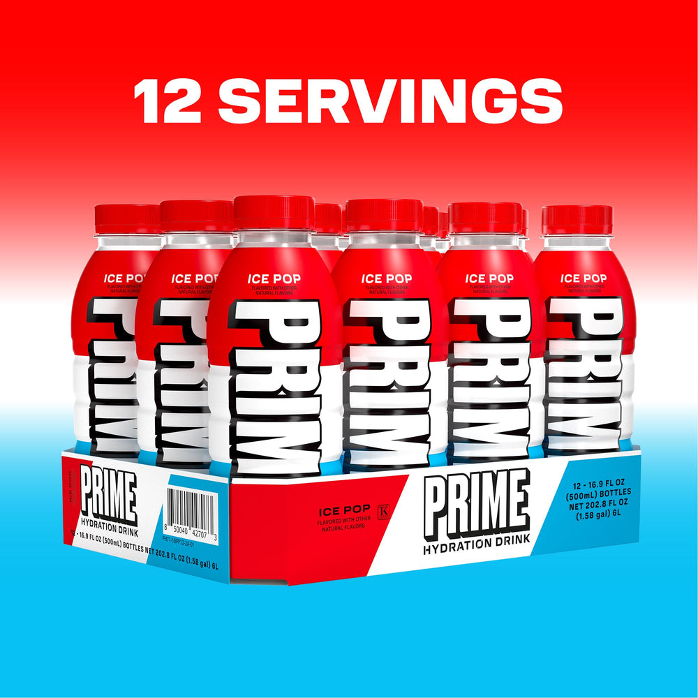 PRIME HYDRATION botella en mano para comparar tamaño y capacidad