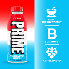 PRIME HYDRATION vertido en vaso para ver color y textura refrescante