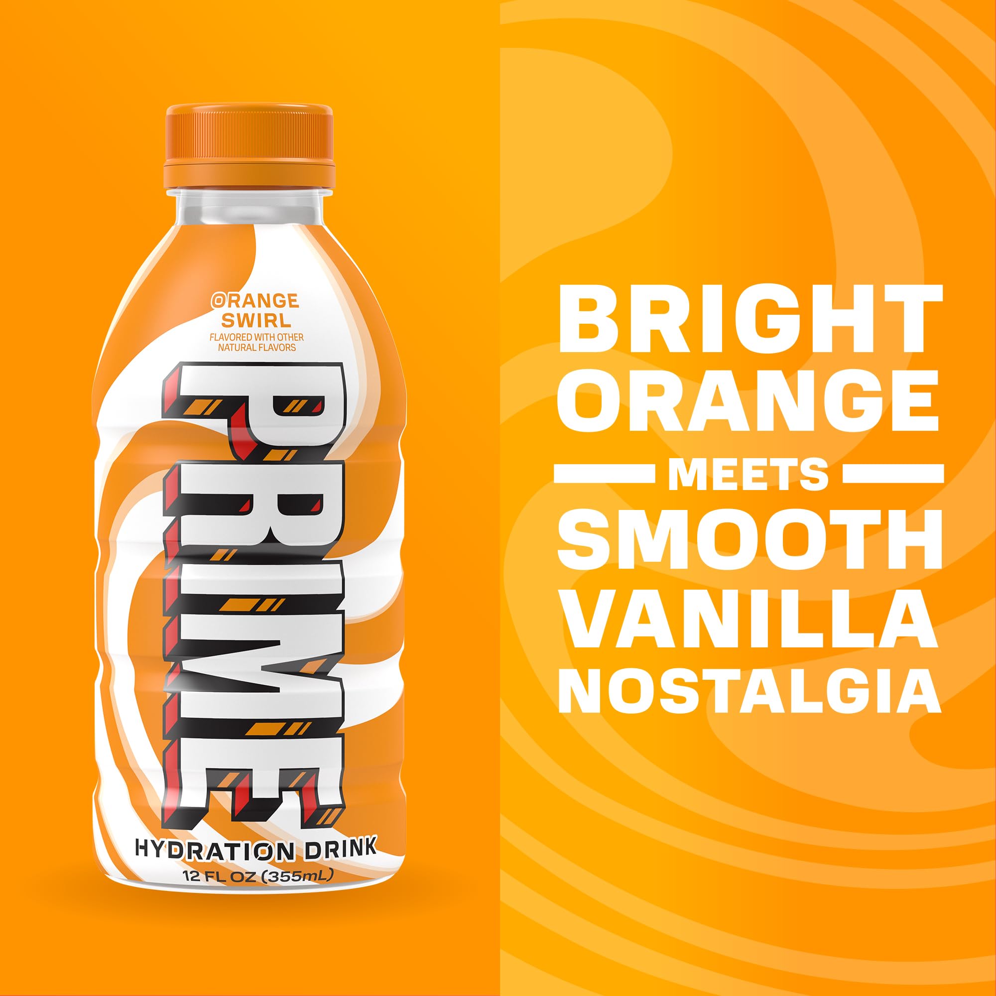 PRIME HYDRATION textura de la bebida en vaso cerrada que sugiere sabor limpio y refrescante