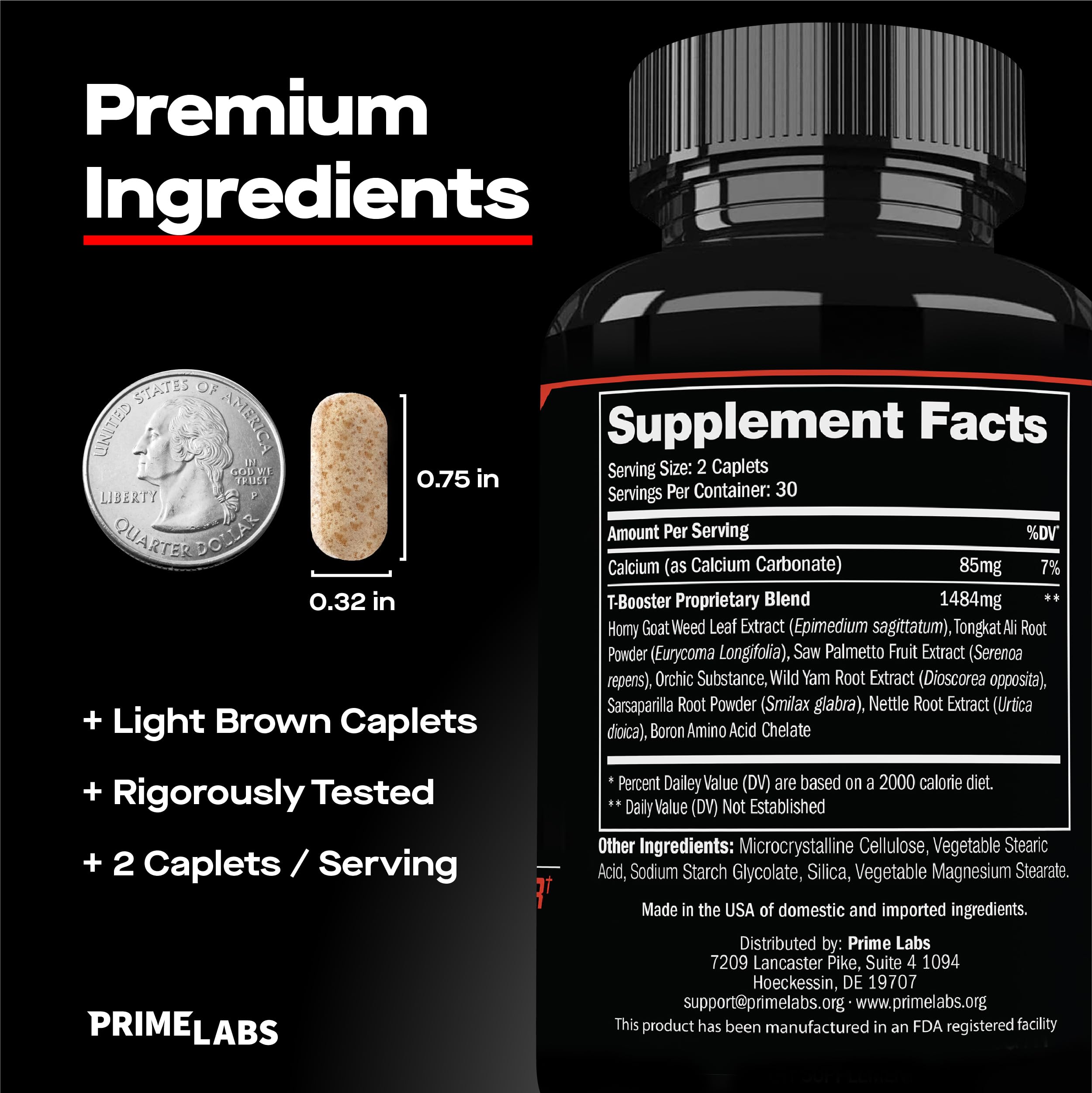 Prime Labs caplet in hand for scale demonstrating easy daily dosing