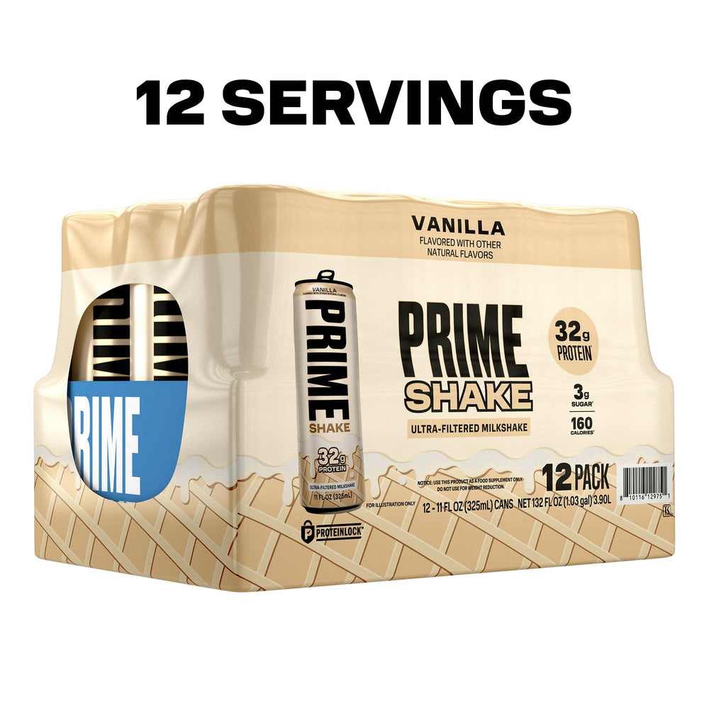 PRIME HYDRATION lata junto a teléfono para comparar tamaño portátil