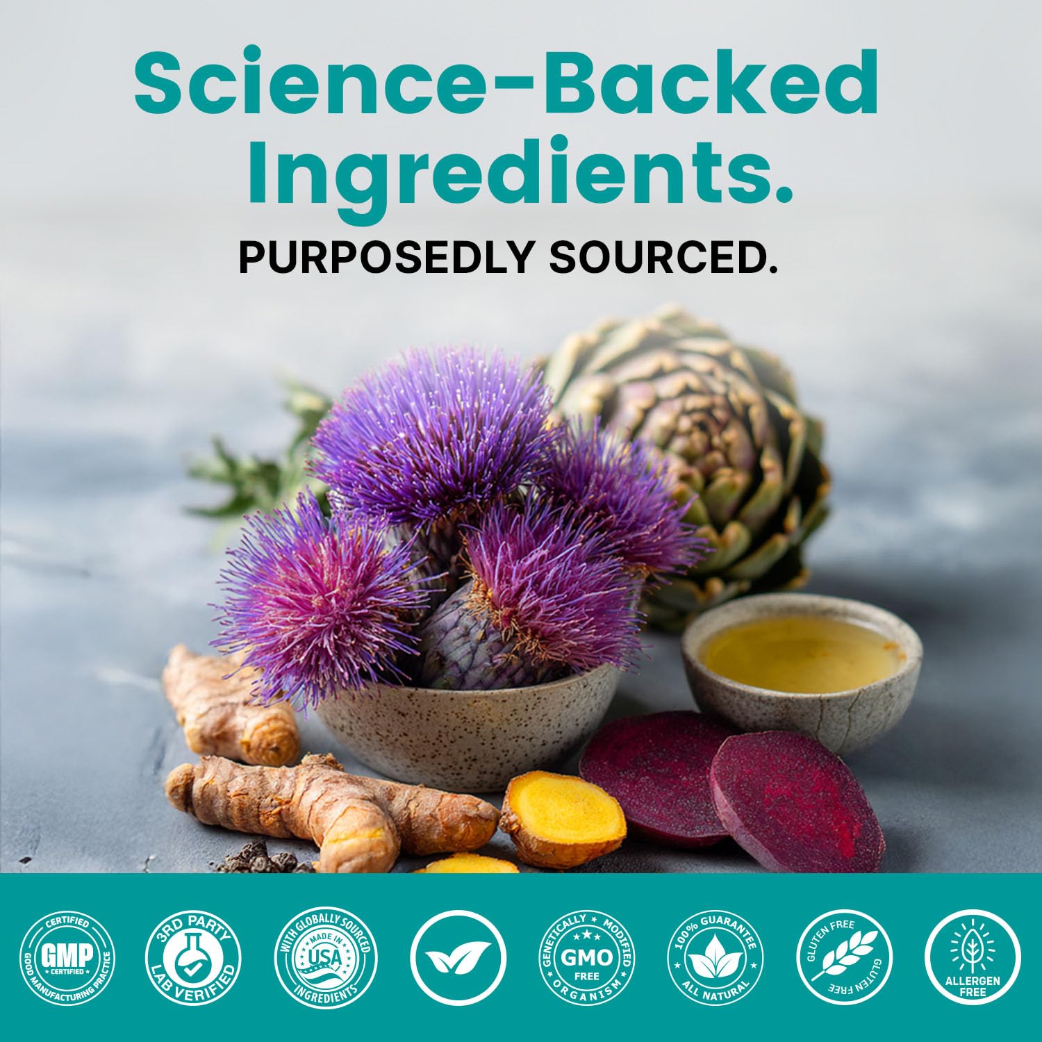 PrimeMD frasco junto a alimentos saludables enfatizando uso con comidas