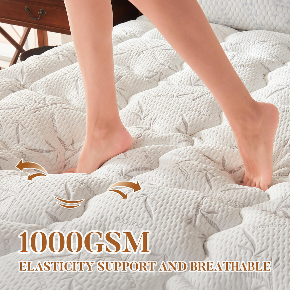 Primesoft sobrecolchón colocado en cama, mejora estética y confort