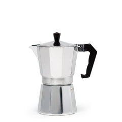 Primula front view of moka pot showing compact design and quick brewing benefit