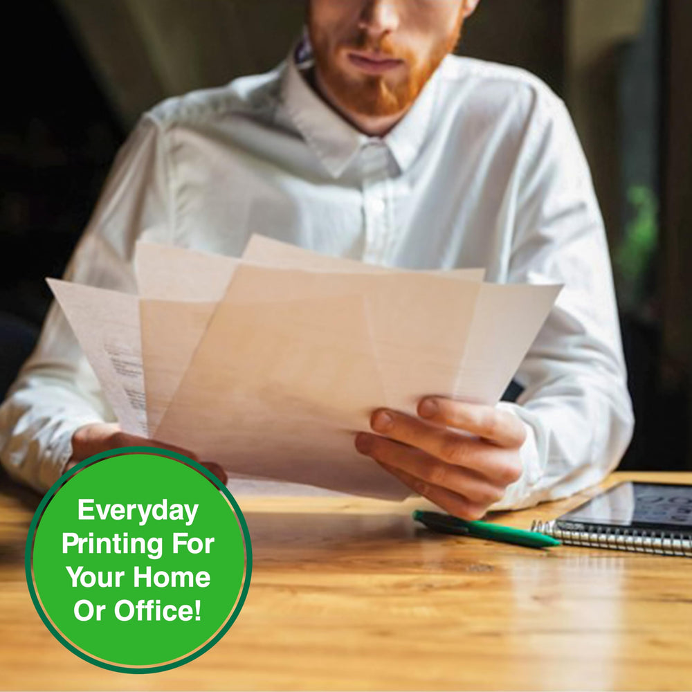 PrintWorks papel en escritorio de oficina listo para imprimir