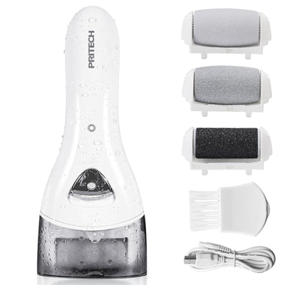 PRITECH vista frontal del dispositivo mostrando diseño ergonómico y beneficio de agarre cómodo