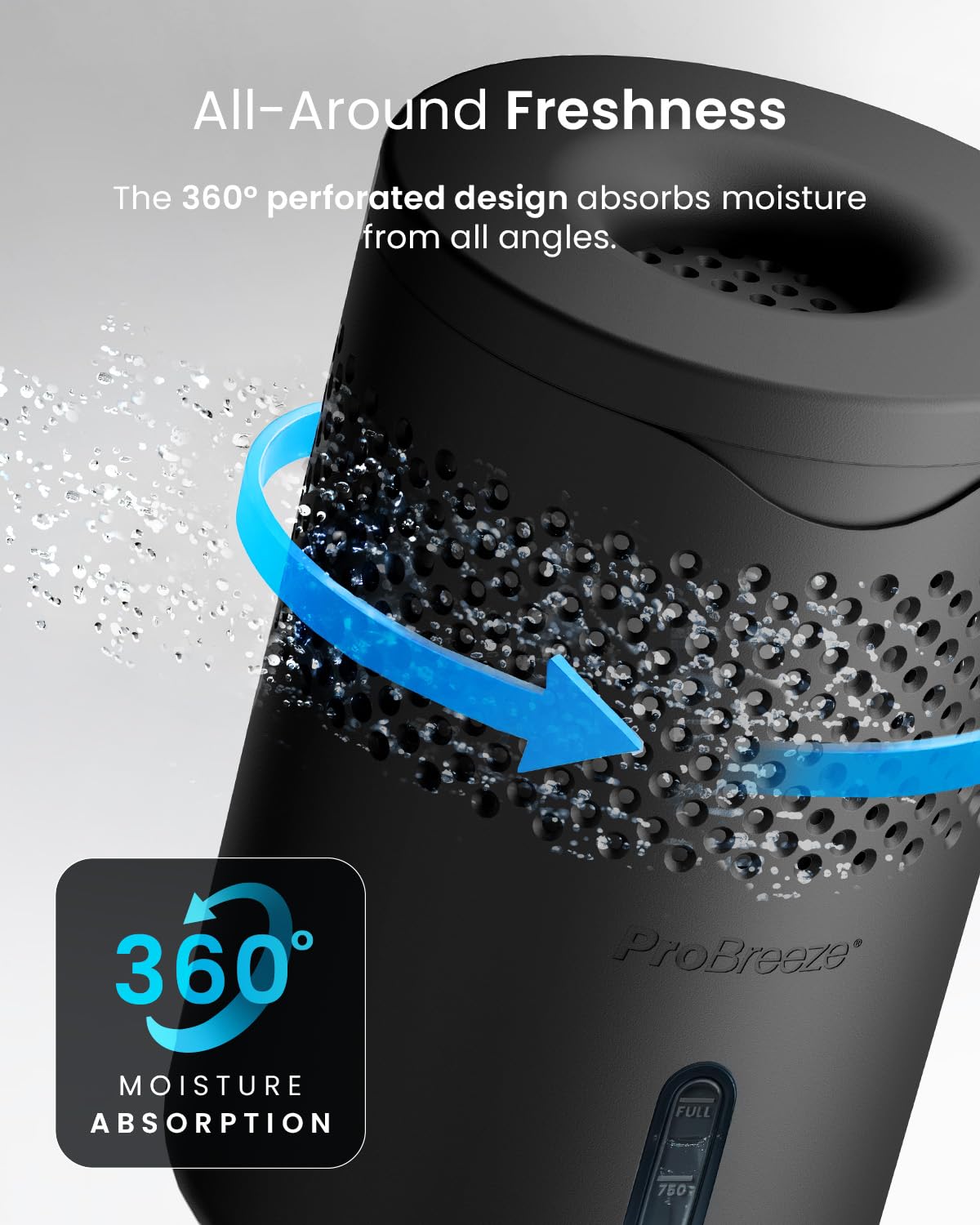 Pro Breeze Osmo detalle de la carcasa perforada para mejor circulación de aire