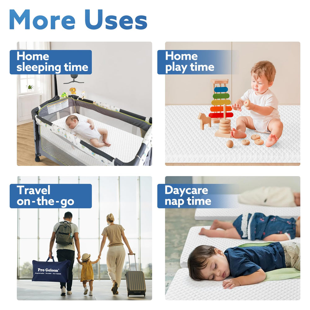 Pro Goleem lifestyle scene with baby napping in nursery showing cozy comfort