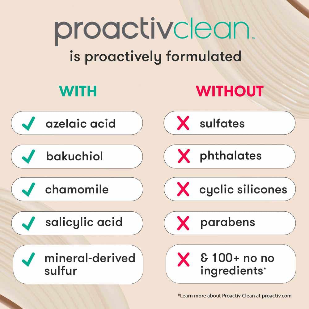 Proactiv textura del limpiador mineral aclarando sin resecar visible espuma suave