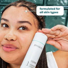 Proactiv size comparison 4 fl oz bottle beside common items to show 60 day supply