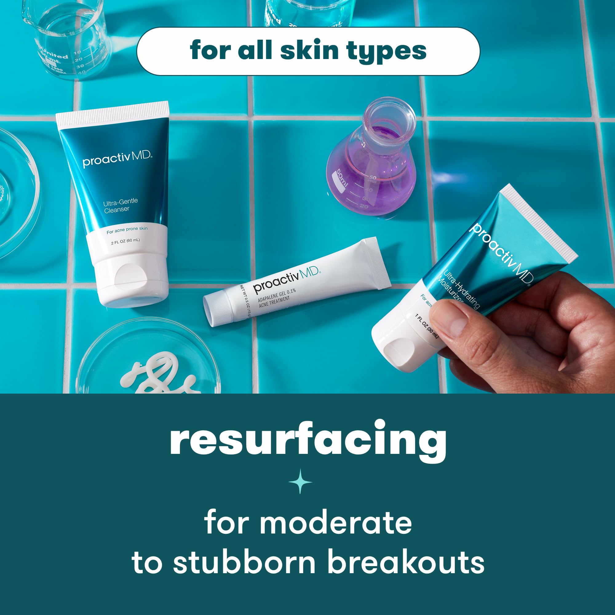 ProactivMD 0.1% adapalene gel tube showing targeted acne treatment benefit