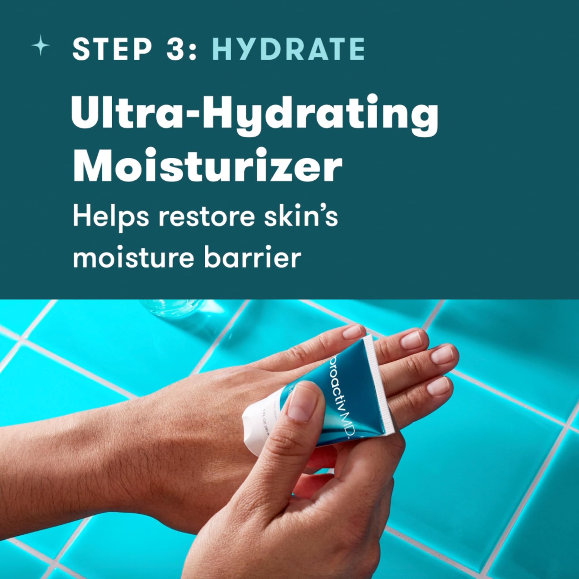 ProactivMD adapalene gel on hand illustrating easy application and targeted care