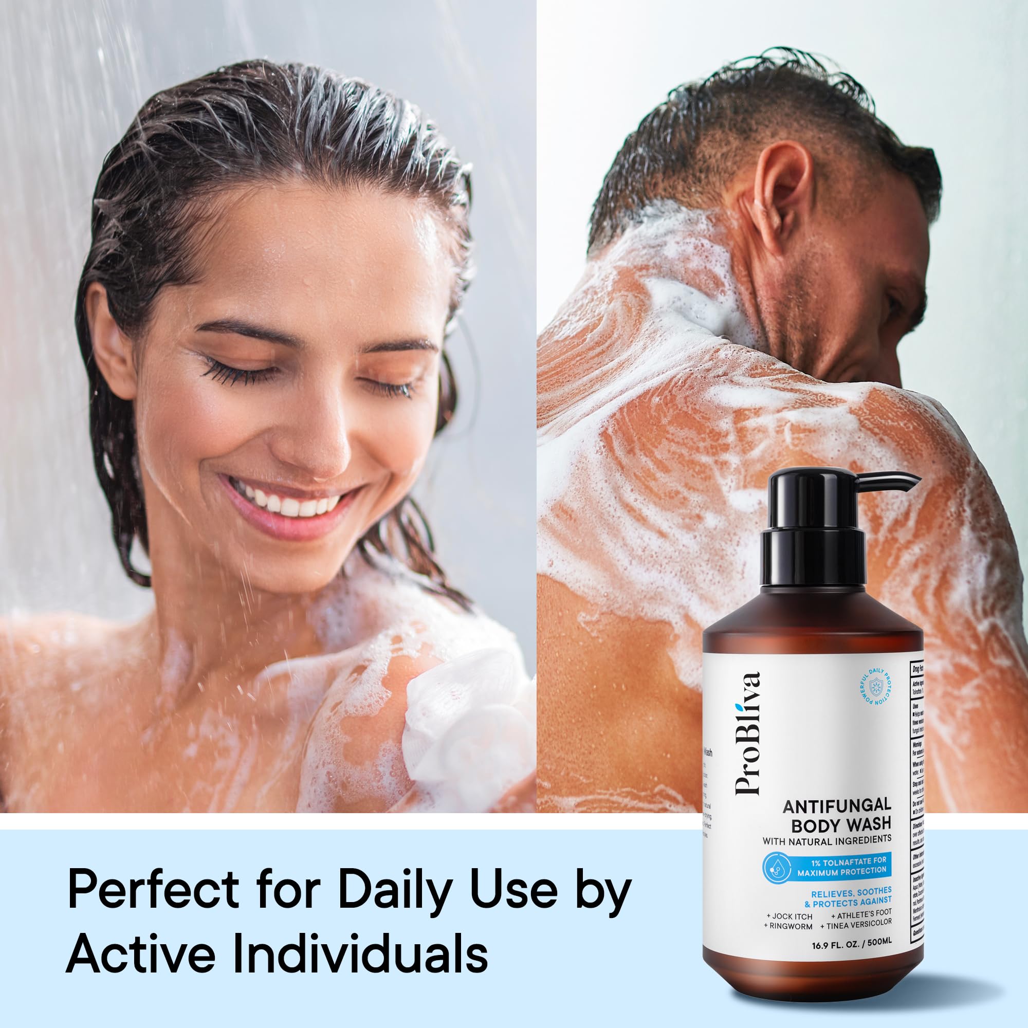 ProBliva gel en ducha representando frescura tras actividad física