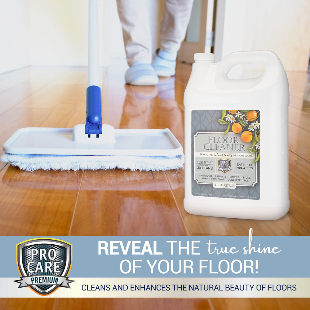 Tile floor before and after using ProCare highlighting soil removal