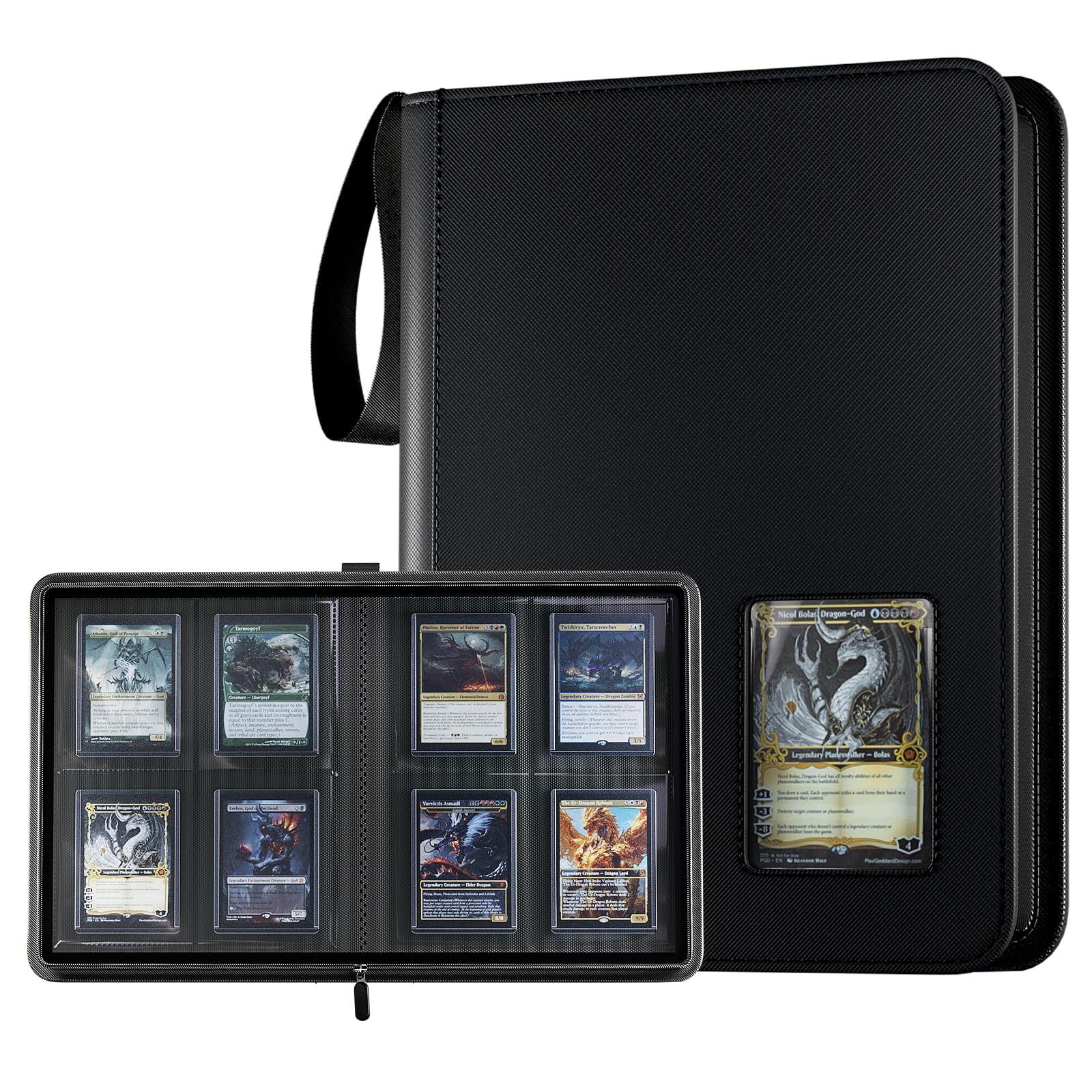 ProCase vista frontal de la carpeta negra mostrando diseño elegante y protección