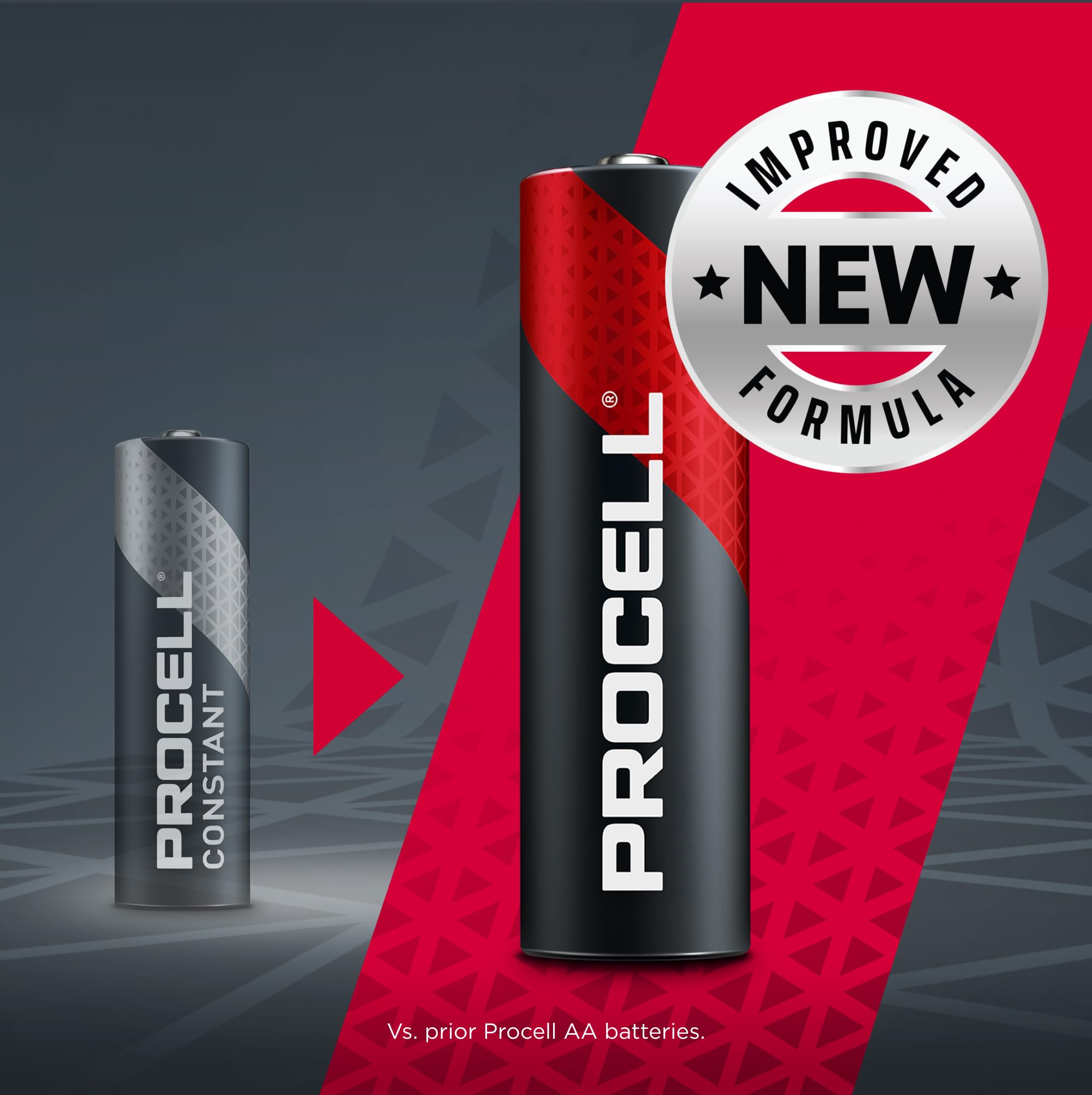 PROCELL primer plano de terminales AA mostrando construcción resistente