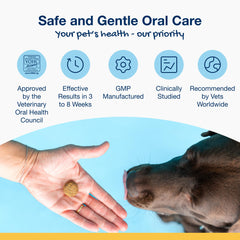 ProDen PlaqueOff perro aceptando masticable para buena aceptación