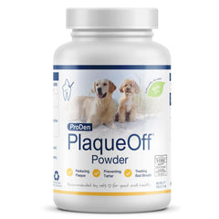 ProDen PlaqueOff envase frontal mostrando diseño y cantidad 60g, confianza visual
