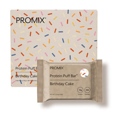 ProMix Nutrition frente del embalaje con 12 barras y beneficios claros