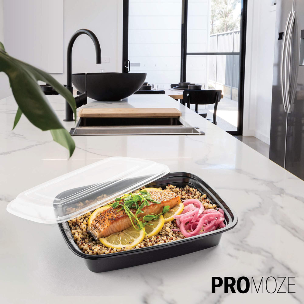 PROMOZE container in freezer demonstrating freezer-safe protection and freshness