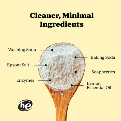 Pronounce powder texture close-up displaying fine granules for efficient cleaning