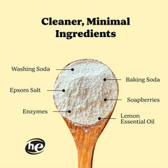 Pronounce powder texture close-up displaying fine granules for efficient cleaning