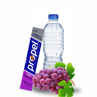 Propel dissolving in water bottle demonstrating fast mixing benefit
