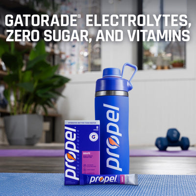 Propel etiqueta de ingredientes destacando electrolitos y vitaminas